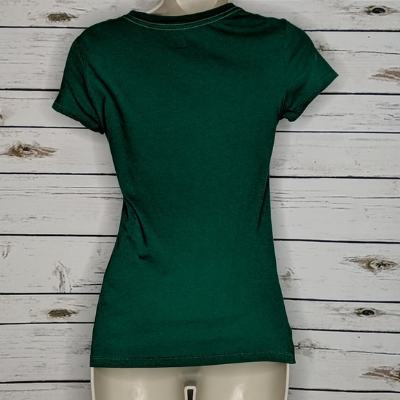 Aeropostale T-shirt Green White Sparkly Medium - Picture 5 of 7